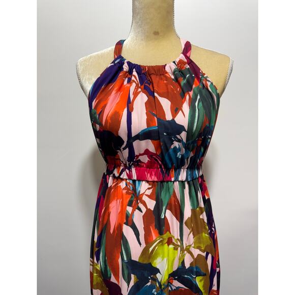 Trina Turk Winslow Abstract Print Halter Maxi Dress Size 10 Multicolor - Picture 6 of 7